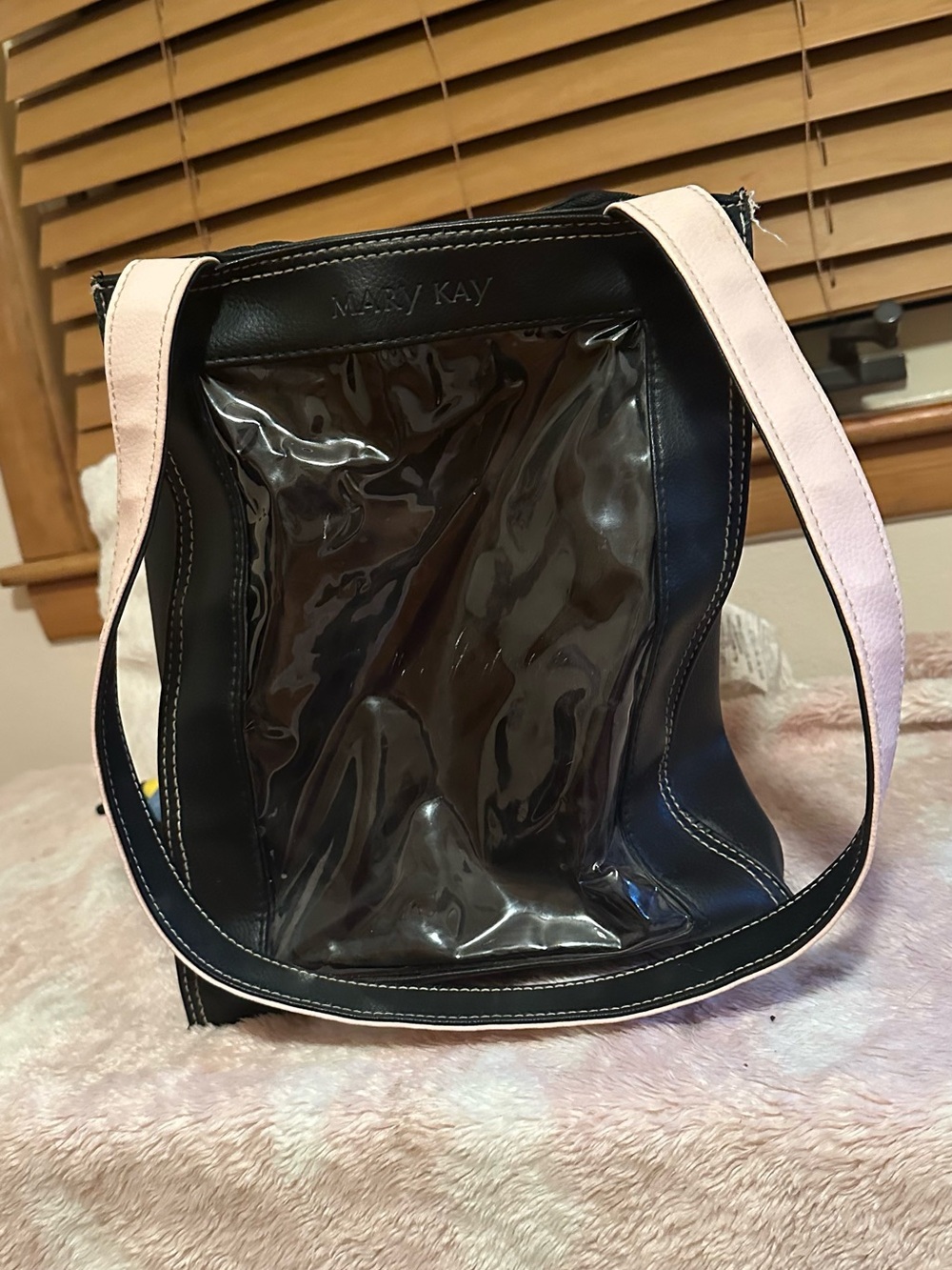 Mary Kay Black Tote with Pink Shoulder Strap